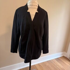 Cabi Women's Black 3/4 Zip Sweatshirt Size XL